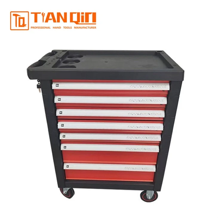 82473-Stainless Steel Tool Trolley With 7 Drawers