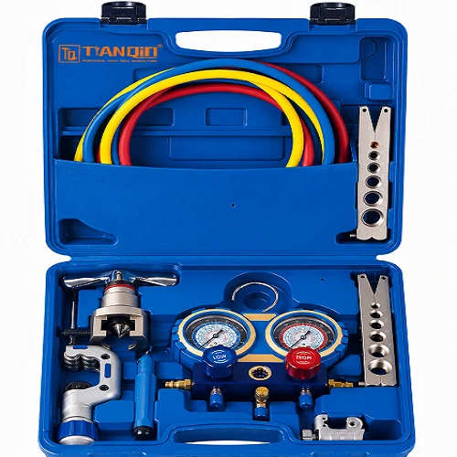 82733 Hole Expander, Anti-collision Dual-gauge Air Conditioner Refrigerant Charging Tool