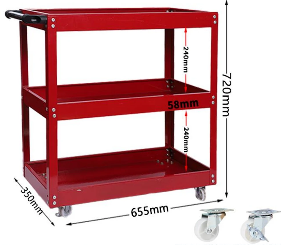 82754:3-tier Heavy Duty Rolling Tool Cart 82754:3-tier Heavy Duty Rolling Tool Cart